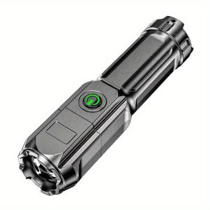 1pc Ultra-Bright High-Power Flashlight - Durable & Portable with Telescopic Zoom - Perfect for Outdoor Adventures, Household Use, and Emergency Situations