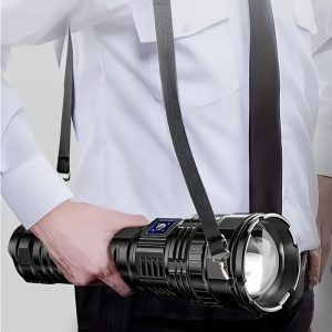 1pc Rechargeable LED Flashlights, With 5 Lighting Modes, Long Lasting Powerful Handheld Bright Flashlight For Emergencies Camping, Rescue, Hunting, Inspection, Repair Outdoor Running, Hunting, Camping, Hiking