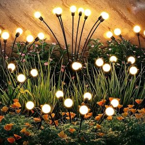 Solar Firefly Garden Lights, 12 LED Waterproof Outdoor Decoration for Lawn, Landscape, Patio