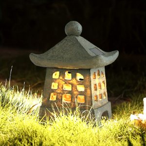 Solar House Light Led Lights Outdoor Resin Light For Garden Lawn Night Light 1pcs Set