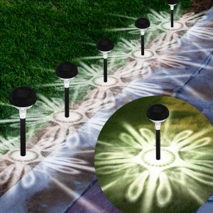 10PK Solar Pathway Lights Outdoor for Yard Garden Lawn Bright Solar Lights Auto-on/off Solar Lawn Landscape Lights White Light