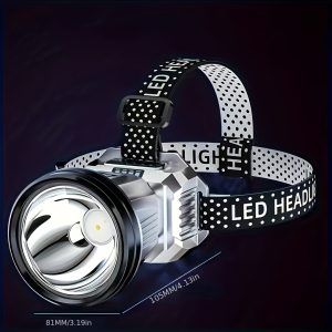 Outdoor Long-lasting Strong Light Head Lamp LED Head-mounted Charging Night Fishing Lamp Super Bright Emergency Light Flashlight, Portable Big Light Cup Head Lamp